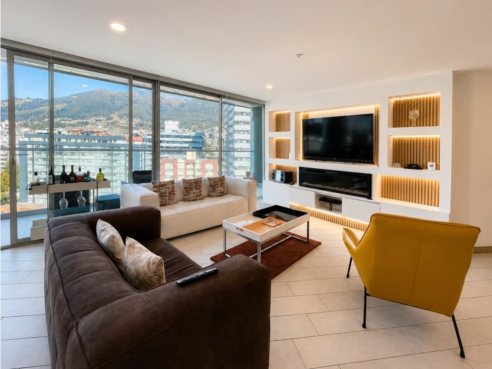 Departamento amoblado de lujo en La Carolina Edificio One con terraza — foto 1