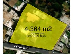 Terreno VENTA 4.364m2 TUMBACO sector Santa Ana