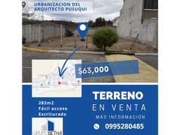 VENTA TERRENO PUSUQUI URB. EL ARQUITECTO (VEB)