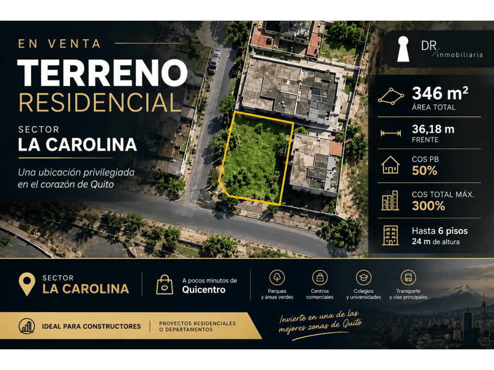 Venta Terreno La Carolina 359 m2 Quicentro Shopping — foto 1