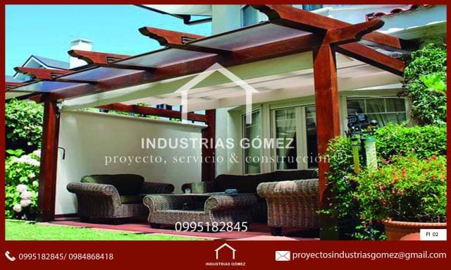 INDUSTRIAS GOMEZ-pérgolas de madera-pérgolas-decoración-jardín-metálicas-VENDO-CAMBIO-TRUEQUE-Manabí-QUITO-Ecuador-GUAYAQUIL — foto 2