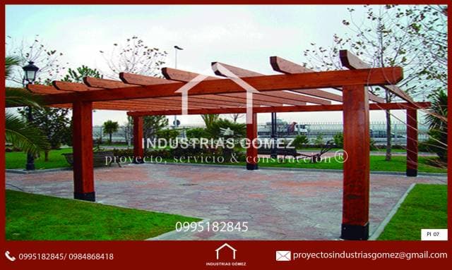 INDUSTRIAS GOMEZ-pérgolas de madera-pérgolas-decoración-jardín-metálicas-VENDO-CAMBIO-TRUEQUE-Manabí-QUITO-Ecuador-GUAYAQUIL — foto 4
