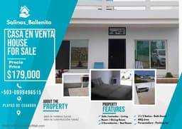 VENTA DE CASA EN SALINAS - BALLENITA