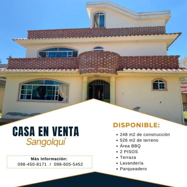 Vendo Casa de 2 Pisos en Sangolquí, Pichincha — foto 1