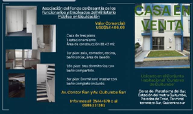 VENTA CASA QUITUMBE CERCA METRO - PLATAFORMA - QUICENTRO SUR - TROLE — foto 2