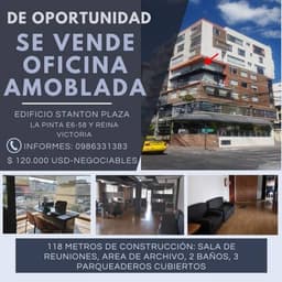 VENTA DE OFICINA AMOBLADA