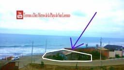 Casa y Cabaña Esquinera en área de 210m2 A Pie de Mar, Primera Línea en Playa de San Lorenzo. Ideal para Vacacionar en Familia
