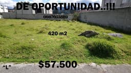 HERMOSO TERRENO EN 57.500 TOTALMENTE PLANO