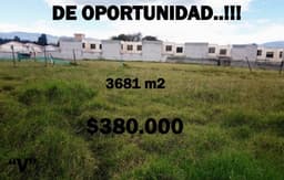 ESPECTACULAR TERRENO DE 3681 m2 IDEAL PARA CONJUNTO HABITACIONAL EN 380.000 PRECIO DE OPORTUNIDAD