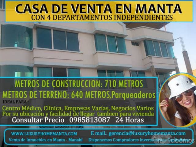 CASA DE VENTA EN MANTA — foto 1