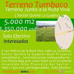 TERRENO VENTA SECTOR LA CERAMICA A 150 METROS DE LA RUTA VIVA CEL.- 0985813087