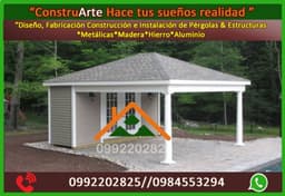Pergolas,pergola,estructura,madera,metal,aluminio,gazebo,vidrio,Ecuador,Pichincha,Quito,Cumbaya,Puembo,Aeropuerto,Capelo
