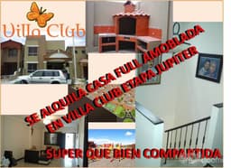 SE ALQUILA CASA AMOBLADA EN VILLA CLUB $1,300.00 NEGOCIABLE